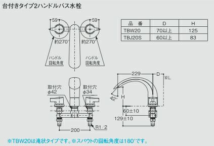 TOTO TBJ20S 図面