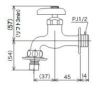 KVK 洗濯水栓 K4BNJ 図面