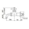KVK 洗濯水栓　K111BJ 図面